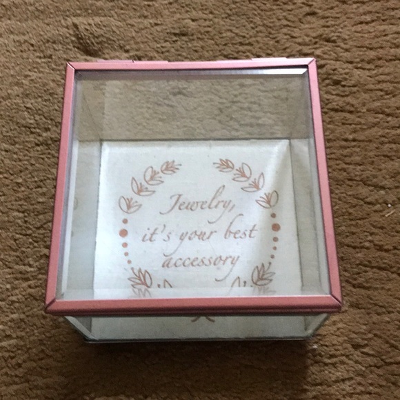 clear and gold jewelry box